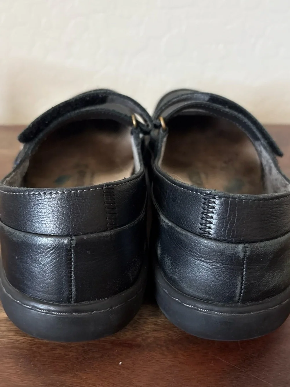 Birkenstock Iona Black Leather Mary Jane Loafers Womens EU38  US 7.5 German